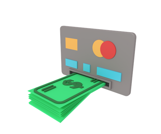 Cash Withdrawal  3D Icon