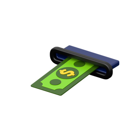 Cash Withdrawal  3D Icon