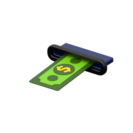 Cash Withdrawal  3D Icon