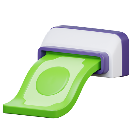 Cash Withdrawal  3D Icon