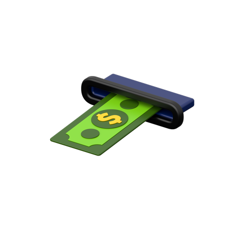Cash Withdrawal  3D Icon
