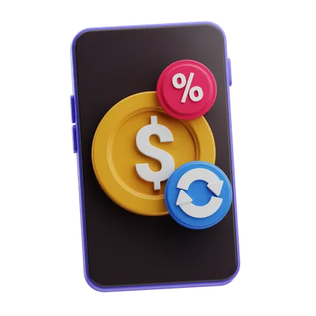 Geld zurück  3D Icon