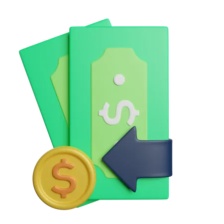 Cashback Money Refund 3D Icon
