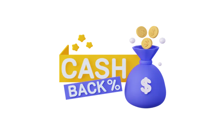 Cashback-Angebot  3D Illustration