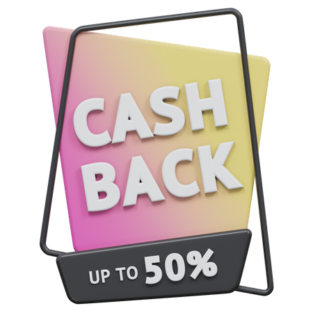 Cashback Upto 50 Percent  3D Icon