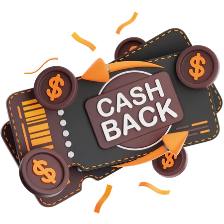 Cashback Voucher  3D Icon