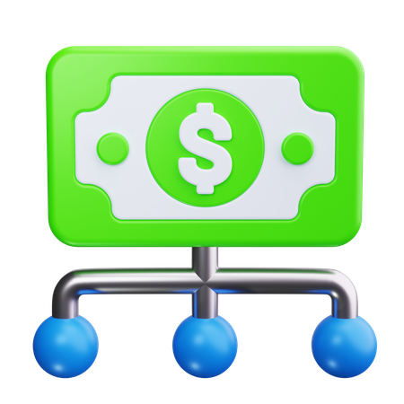 Cashflow-Diagramm  3D Icon