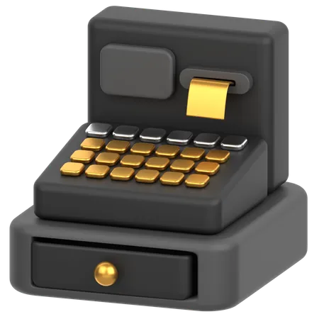 3 D Icon Of A Cash Register 3D Icon