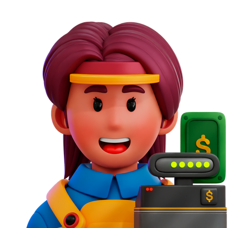 Cashier  3D Icon