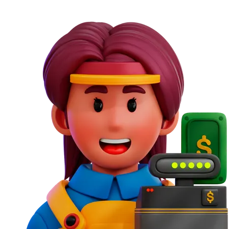 Cashier  3D Icon