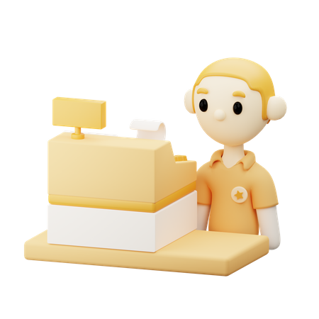 Cashier  3D Icon