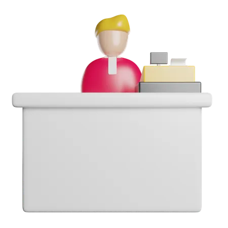 Cashier  3D Icon