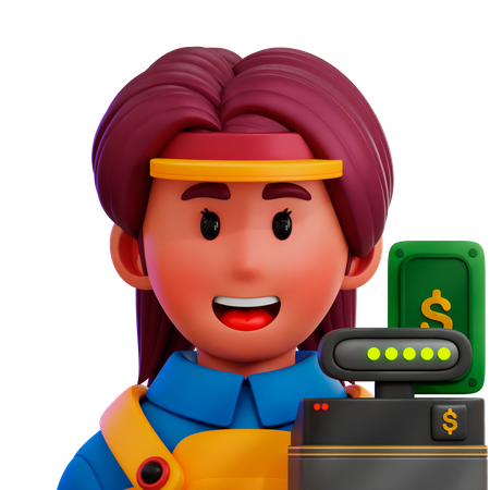 Cashier  3D Icon