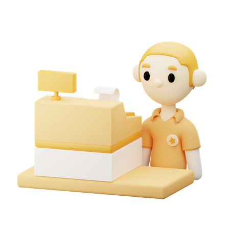 Cashier  3D Icon