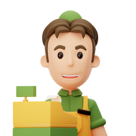 Cashier  3D Icon