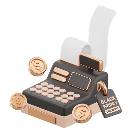 Cashier Machine  3D Icon