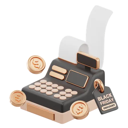 Cashier Machine  3D Icon