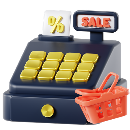 Cashier Machine  3D Icon