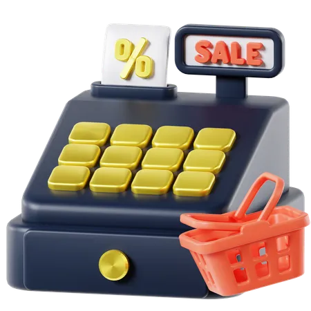 Cashier Machine  3D Icon