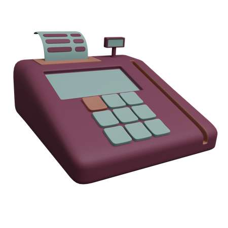 Cashier Machine  3D Icon