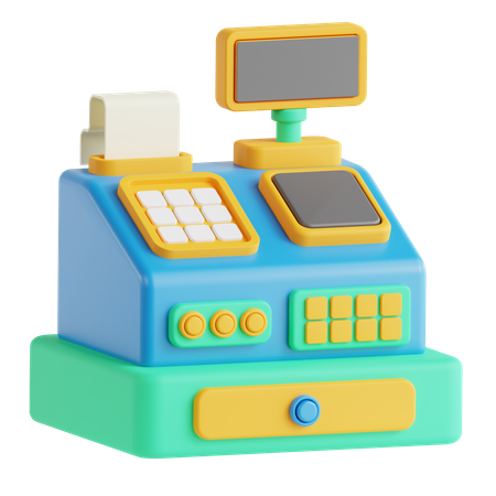 Cashier Machine  3D Icon