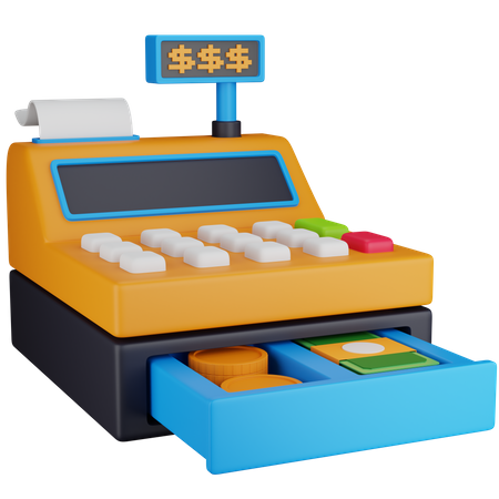 Cashier Machine  3D Icon