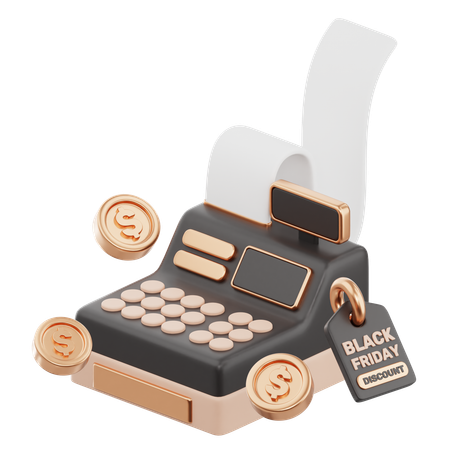 Cashier Machine  3D Icon