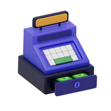 Cashier Machine  3D Icon