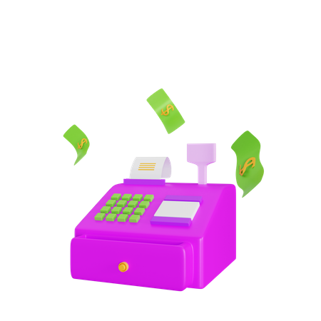 Cashier Machine  3D Icon