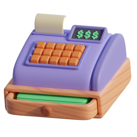 Cashier Machine  3D Icon