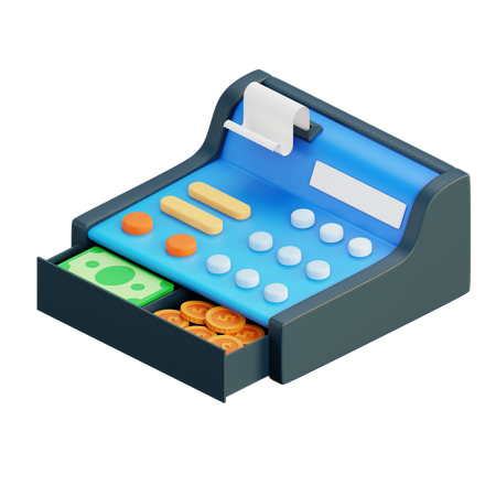 Cashier Machine  3D Icon