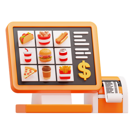 Cashier Machine  3D Icon