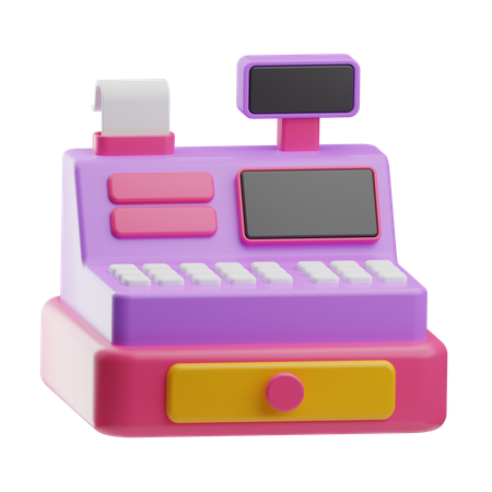 Cashier Machine  3D Icon