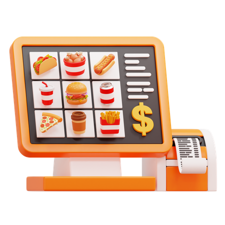 Cashier Machine  3D Icon