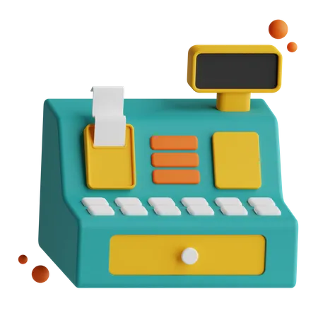 Cashier Machine  3D Icon