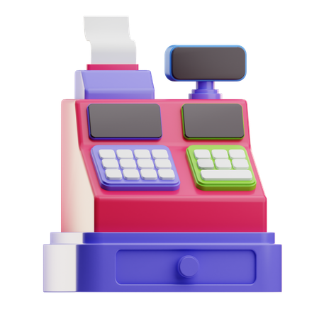 Cashier Machine  3D Icon