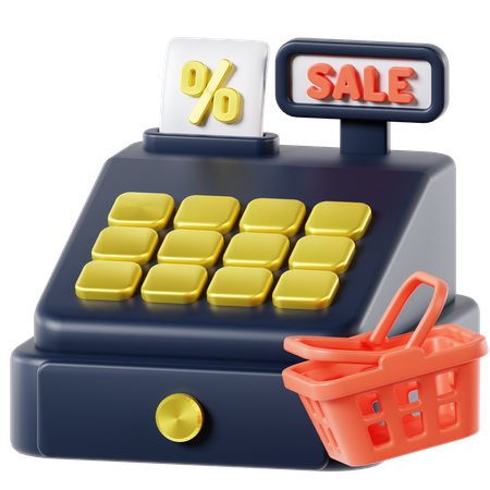 Cashier Machine  3D Icon