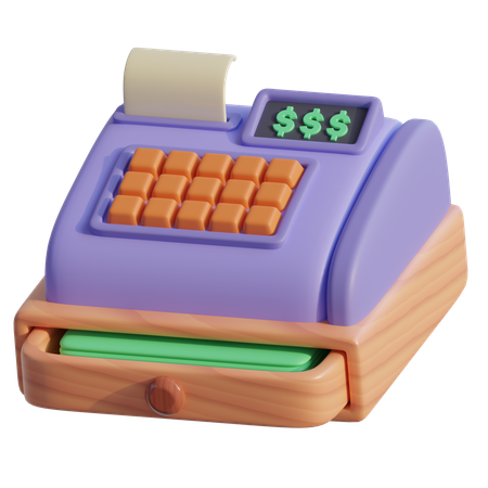 Cashier Machine  3D Icon
