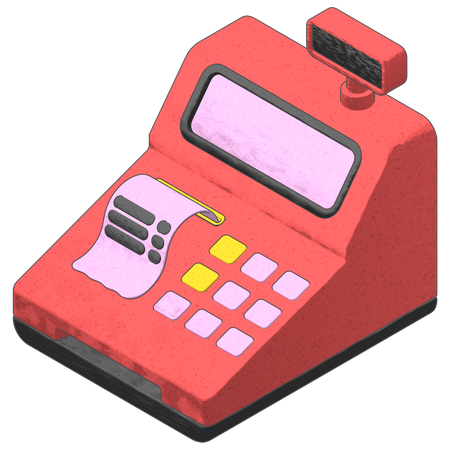 Cashier Machine  3D Icon