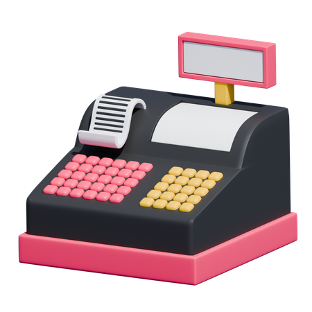 Cashier Machine  3D Icon