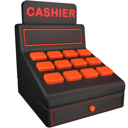 Cashier Machine  3D Icon