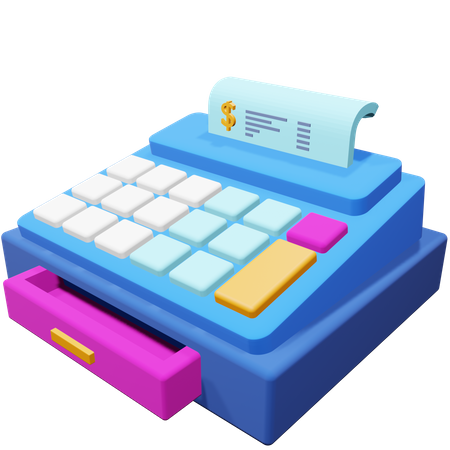 Cashier Machine  3D Icon