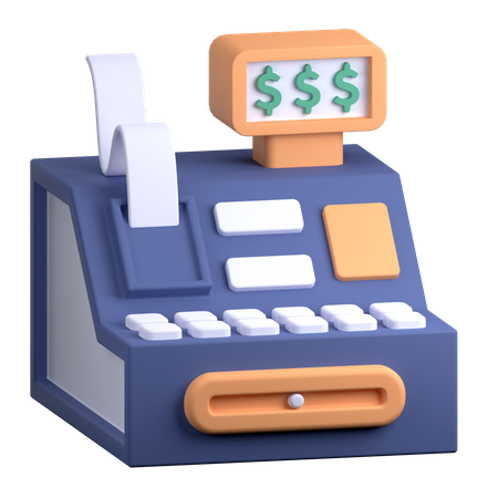 Cashier Machine  3D Icon