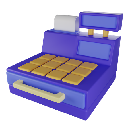 Cashier Machine  3D Icon