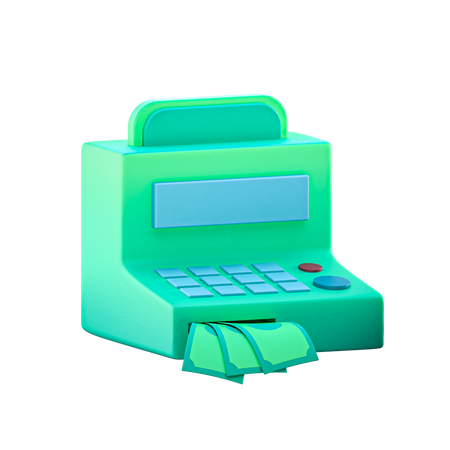 Cashier Machine  3D Icon