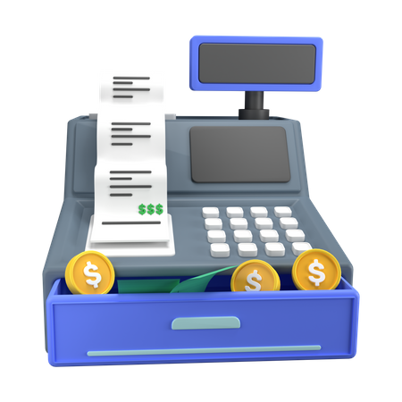 Cashier Machine  3D Icon