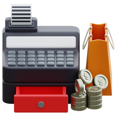 Cashier Machine  3D Icon