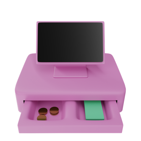 Cashier Machine  3D Illustration