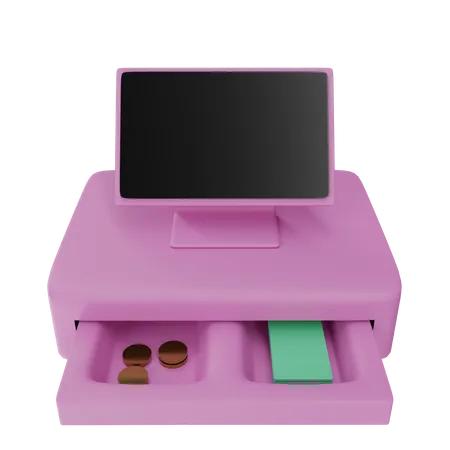 Cashier Machine  3D Illustration