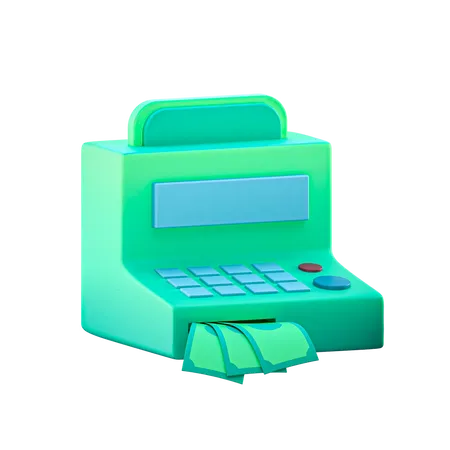 Cashier Machine  3D Illustration